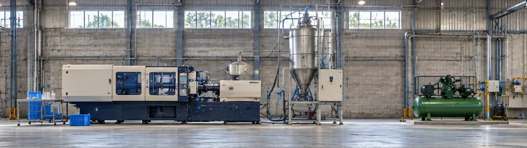 PET production equipment and material hopper